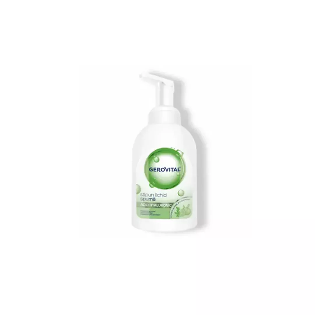 Sapun lichid spuma cu Acid Hialuronic, 300ml, Gerovital, [],farmaciabajan.ro