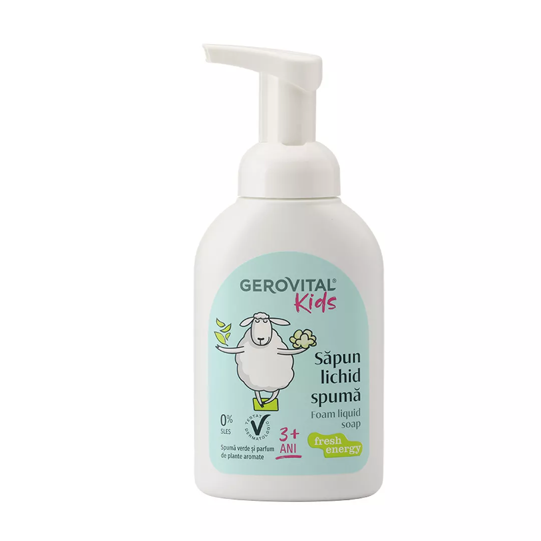 Sapun lichid spuma Fresh Energy, 300 ml, Gerovital Kids, [],farmaciabajan.ro