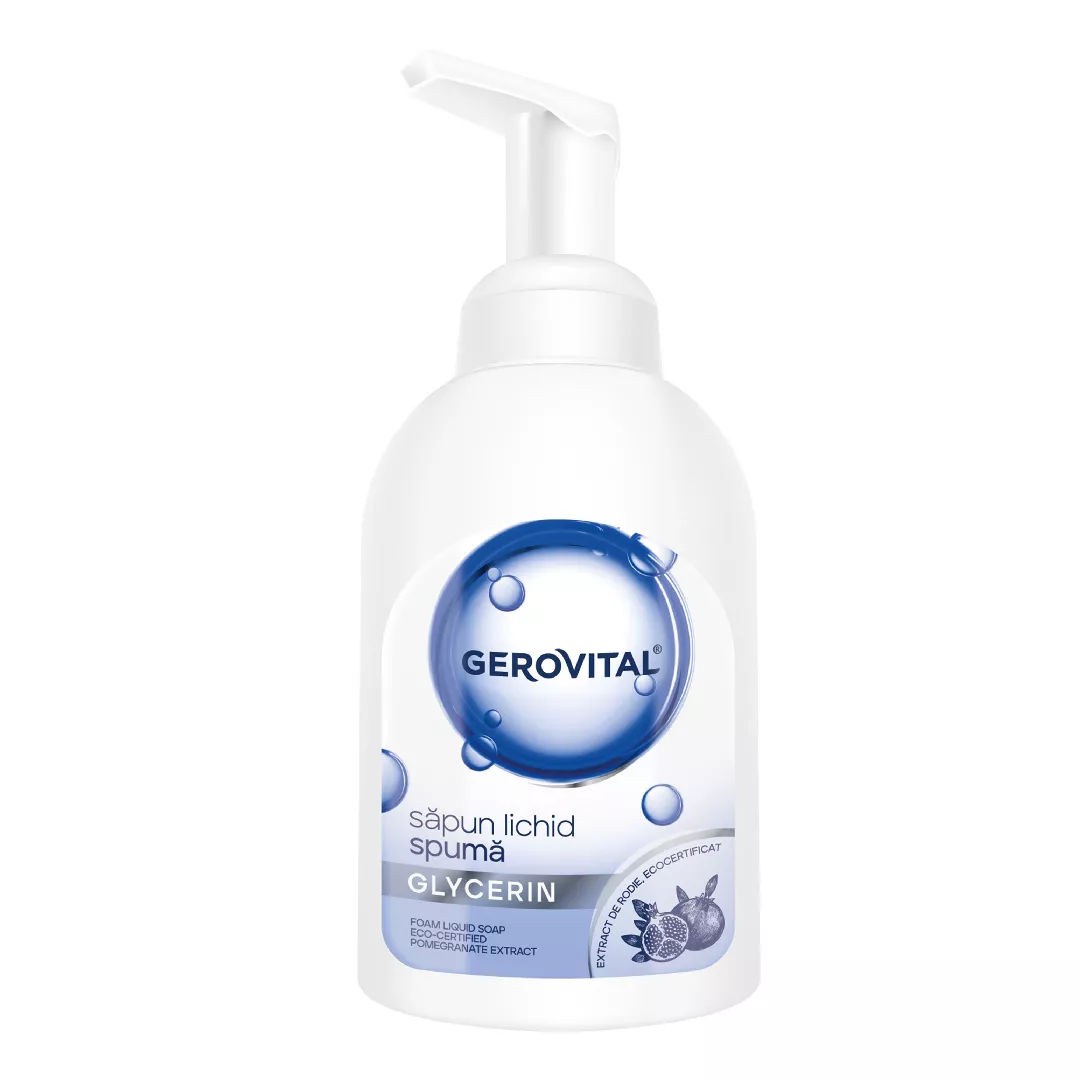 Sapun lichid spuma pure glycerin, 300 ml, Gerovital, [],farmaciabajan.ro