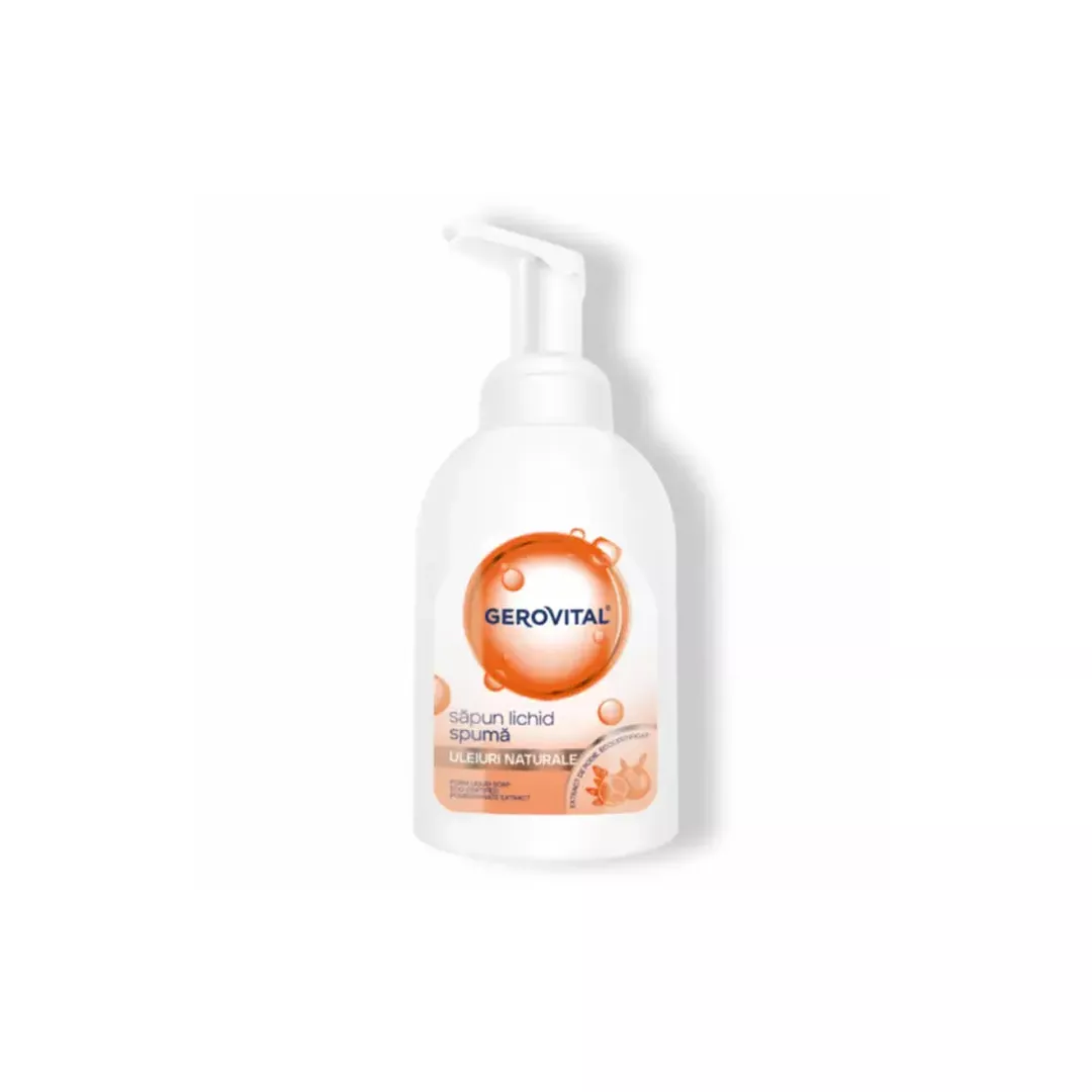 Sapun lichid spuma Uleiuri naturale, 300 ml, Gerovital, [],farmaciabajan.ro