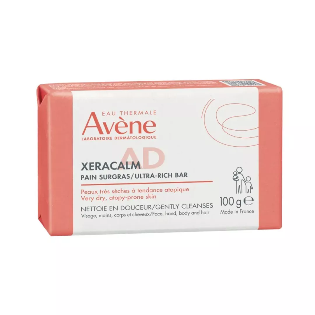 Sapun solid relipidant pentru pielea foarte uscata predispusa la eczema atopica si mancarimi XeraCalm AD, 100 g, Avene, [],farmaciabajan.ro
