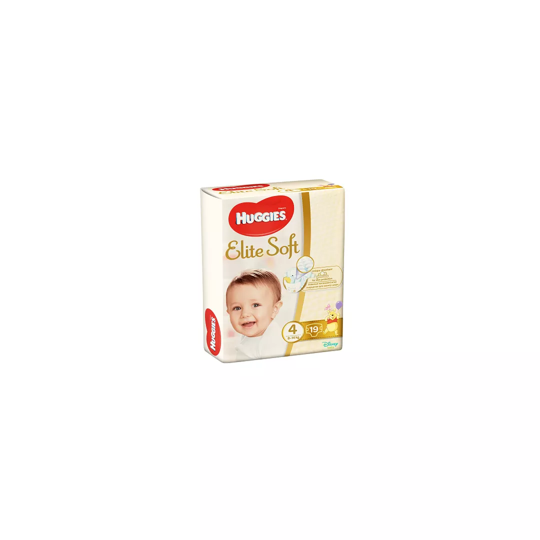 Scutece Elite Soft nr 4, Convi, 8-14kg, 19 buc, Huggies, [],farmaciabajan.ro