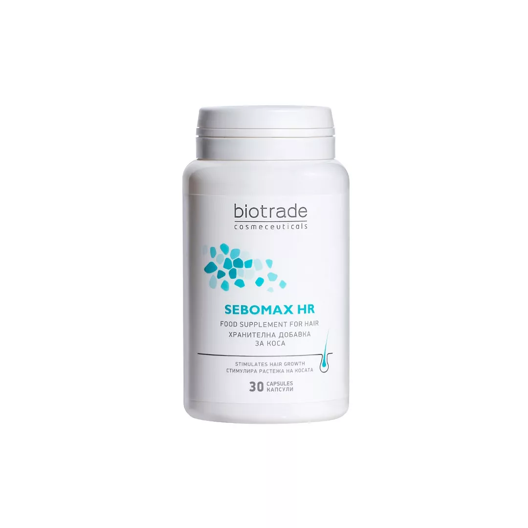 Sebomax HR supliment impotriva caderii parului, 30 capsule, Biotrade, [],farmaciabajan.ro