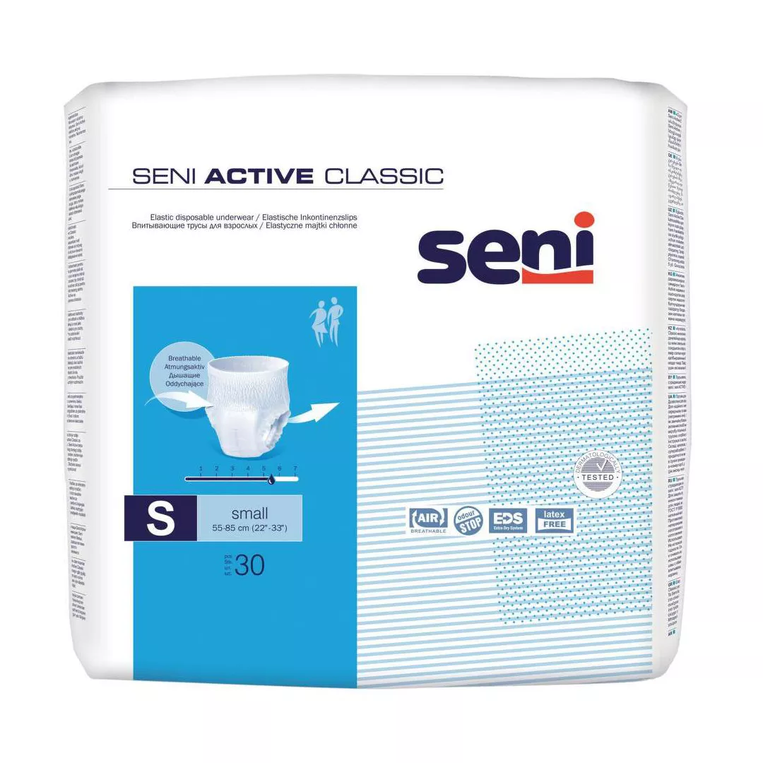 Chilot elastic absorbant, Small, 30 bucati, Seni Active Classic, [],https:farmaciabajan.ro