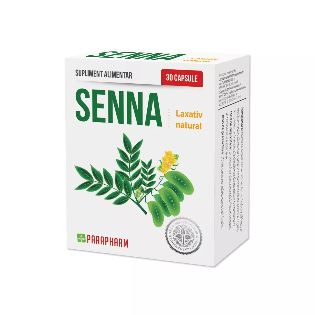Senna, 30 capsule, Parapharm, [],https:farmaciabajan.ro