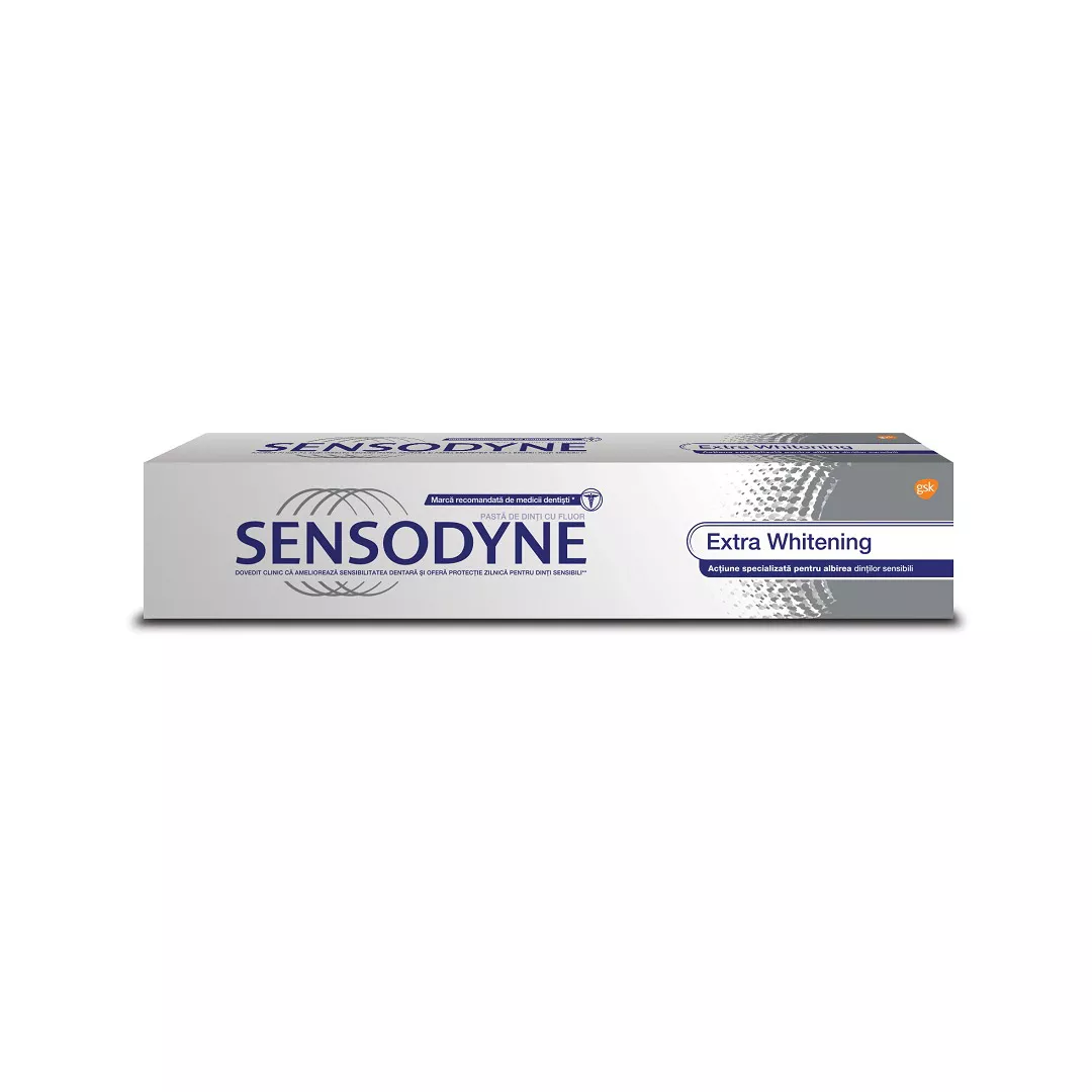 Pasta de dinti Extra Whitening Sensodyne, 100 ml, Gsk, [],farmaciabajan.ro