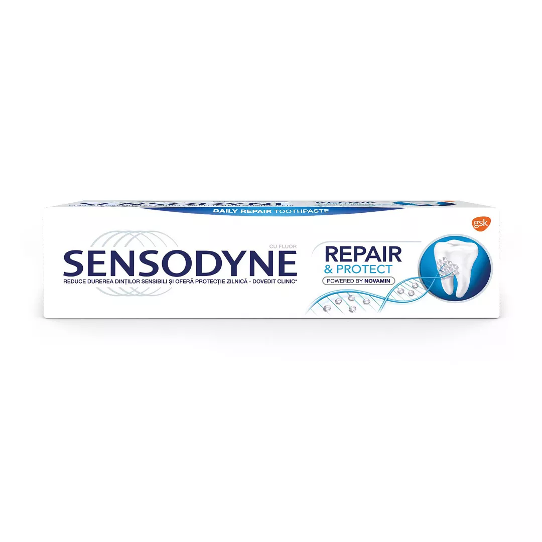 Pasta de dinti Repair & Protect Sensodyne, 75 ml, Gsk, [],farmaciabajan.ro