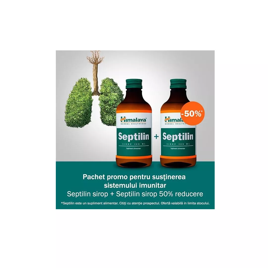 Septilin Sirop 200 ml, 1+1 (Reducere -50% la al-2lea flacon), [],farmaciabajan.ro