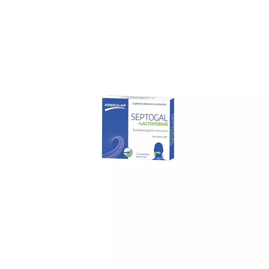 Aesculap Septogal Lactoferina, 27 comprimate, [],farmaciabajan.ro