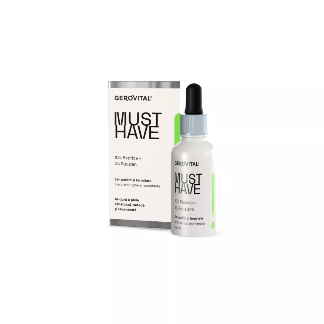 Ser Antirid si fermitate 10% Peptide, Must Have, 30 ml, Gerovital, [],farmaciabajan.ro
