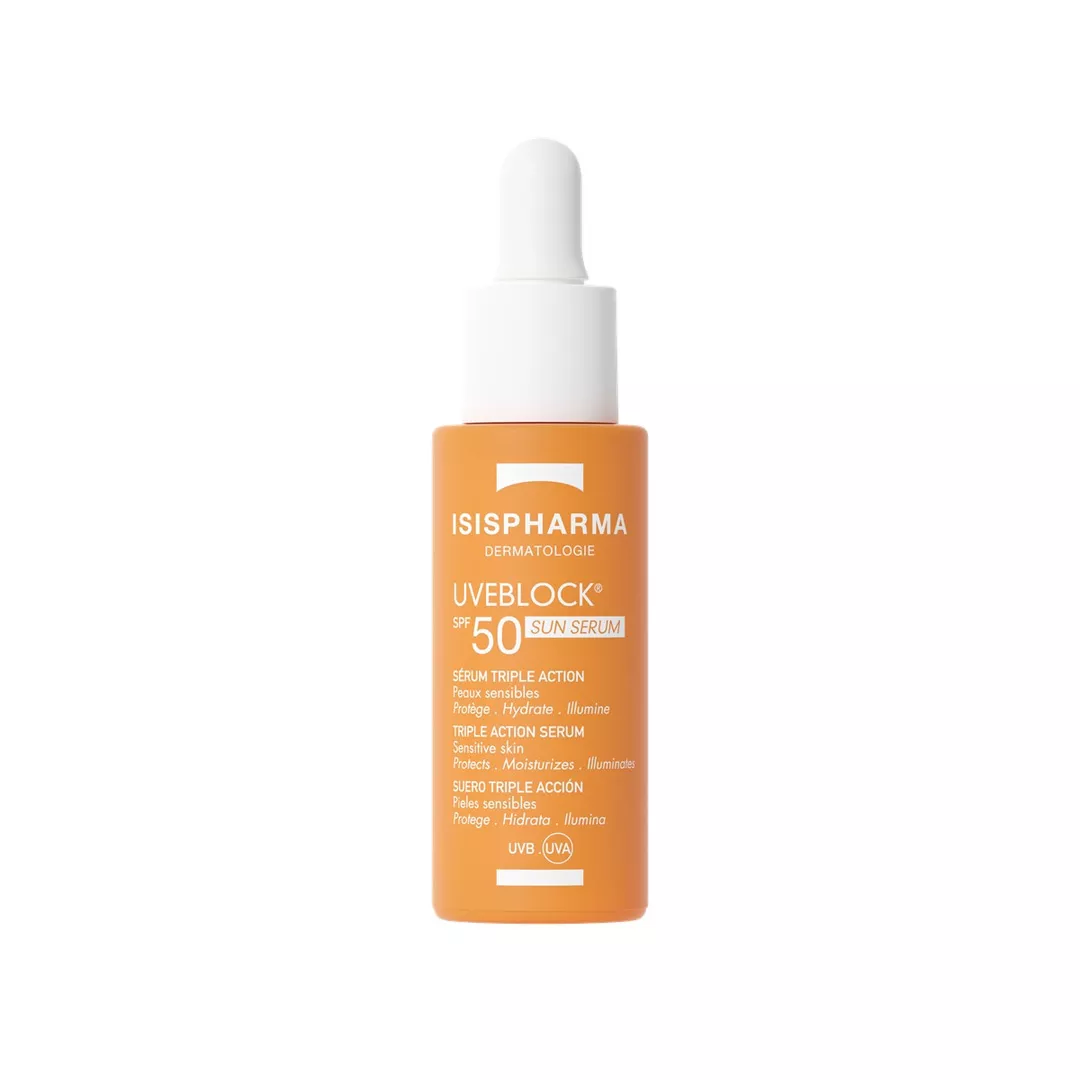 Ser cu tripla actiune si protectie solara SPF 50 Uveblock, 28 ml, Isispharma, [],farmaciabajan.ro