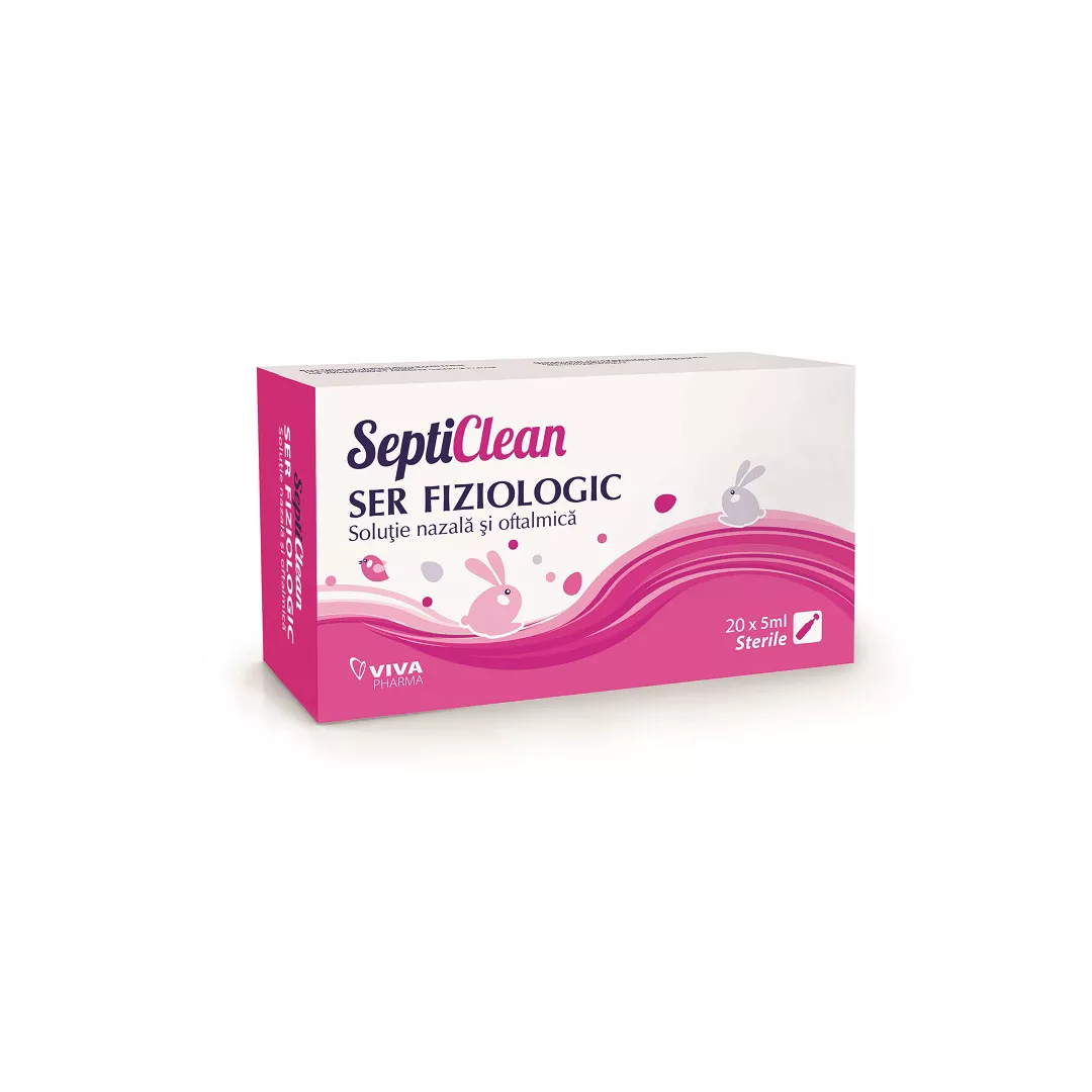 Ser fiziologic SeptiClean, 5 ml, 20 monodoze, Viva Pharma, [],farmaciabajan.ro