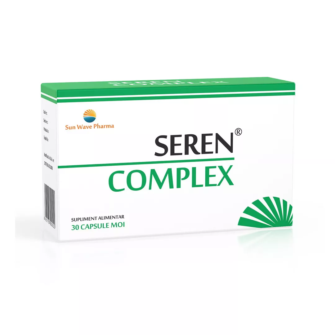 Seren Complex, 30 capsule, Sun Wave Pharma, [],https:farmaciabajan.ro