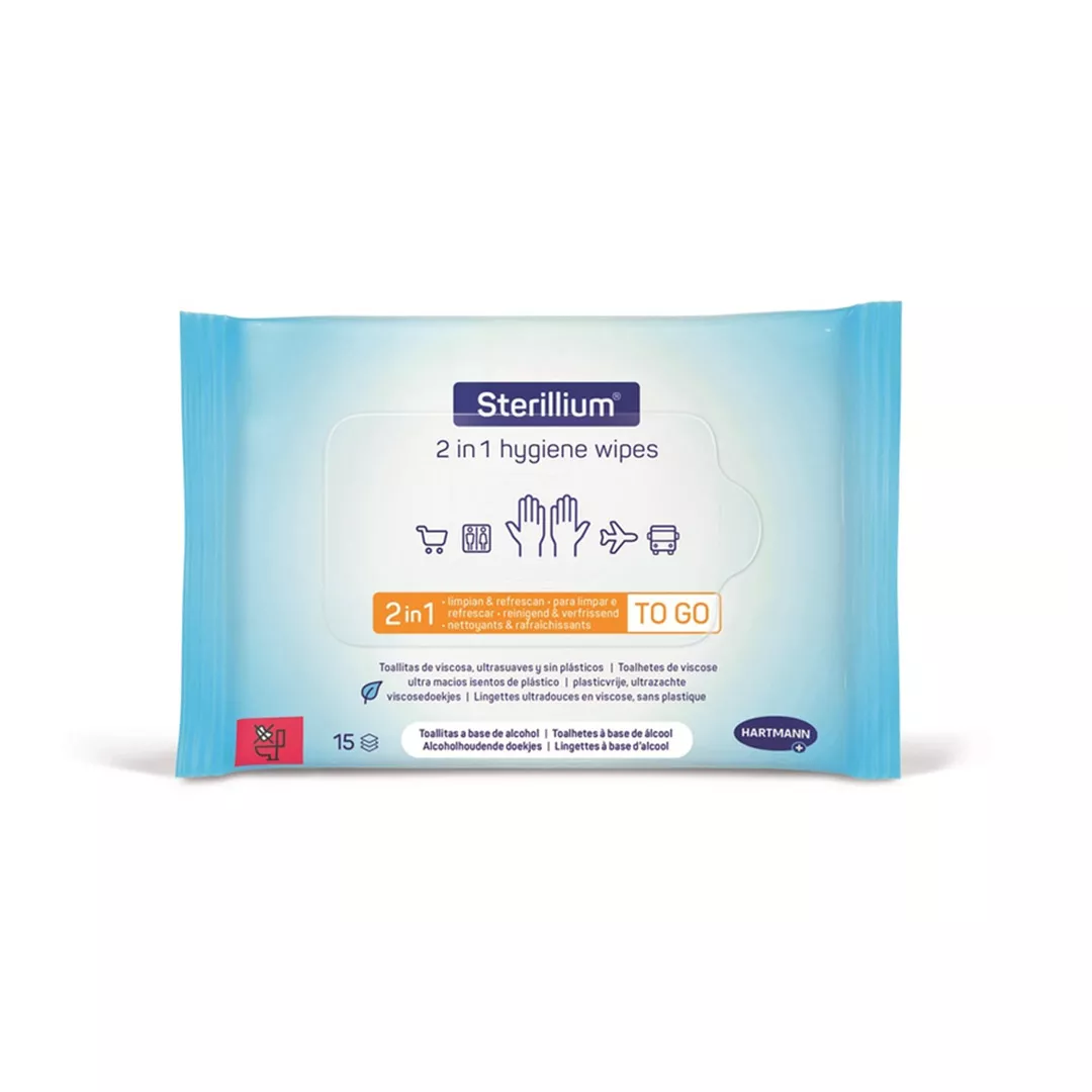 Servetele igienice 2 in 1 Sterilium, 15 bucati, Hartmann, [],farmaciabajan.ro
