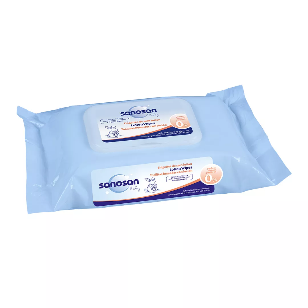 Servetele umede, 72 bucati, Sanosan, [],farmaciabajan.ro