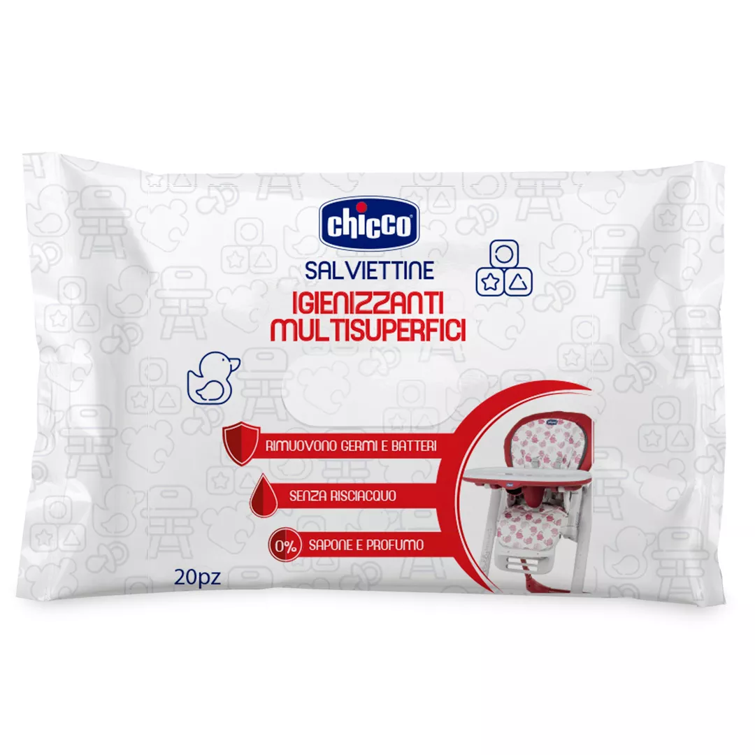 Servetele umede igienizante cu actiune rapida, 20 bucati, Chicco, [],farmaciabajan.ro