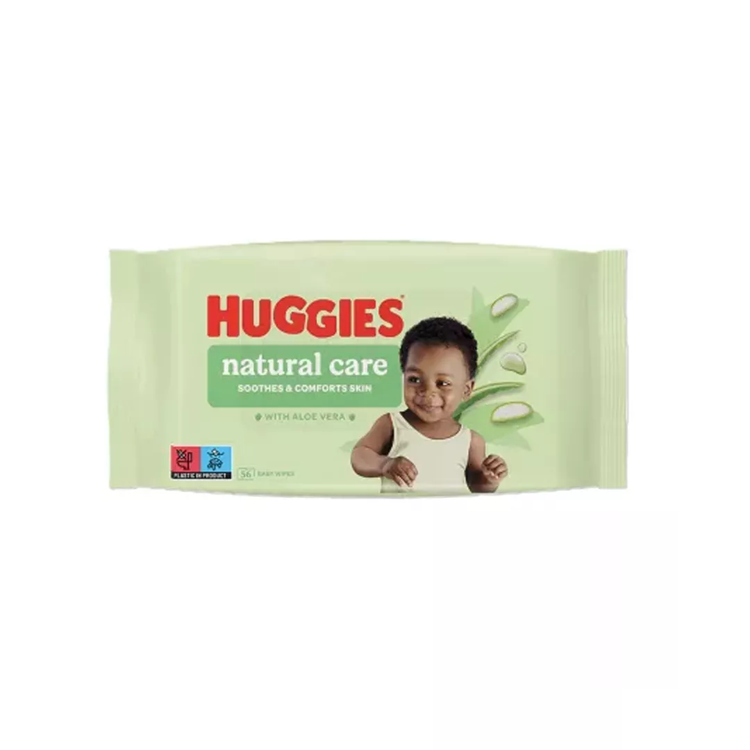 Servetele umede cu Aloe Vera Natural Care, 56 bucati, Huggies, [],farmaciabajan.ro
