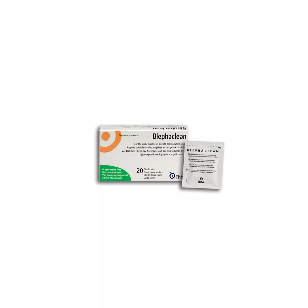 Servetele pentru igiena pleoapelor Blephaclean, 20 bucati, Thea, [],farmaciabajan.ro