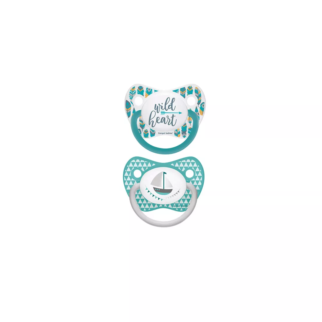 Set 2 suzete silicon ortodontice, 0 - 6 luni, 23/952, turcoaz, Canpol, [],farmaciabajan.ro