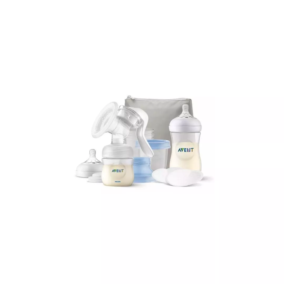 Set pentru alaptare cu pompa de san manuala Philips Avent, SCF430/16, Philips, [],farmaciabajan.ro