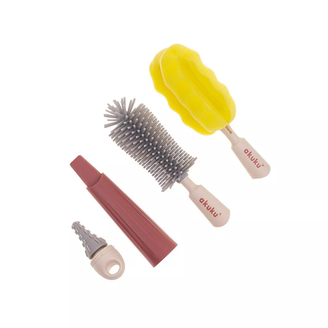 Set Perii de Curatare Biberoane si tetine, A0512, Akuku, [],farmaciabajan.ro