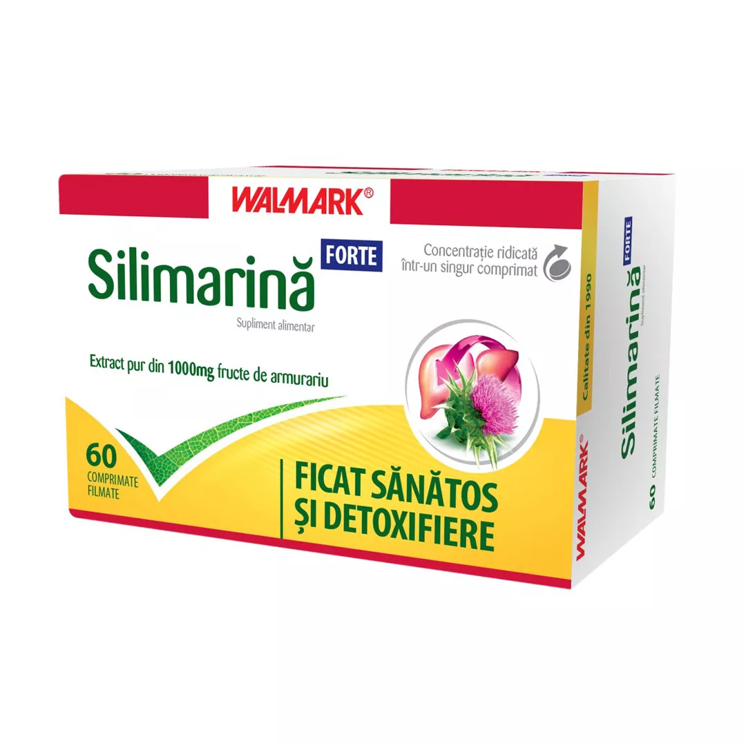 Silimarina Forte, 60 comprimate, Walmark, [],https:farmaciabajan.ro