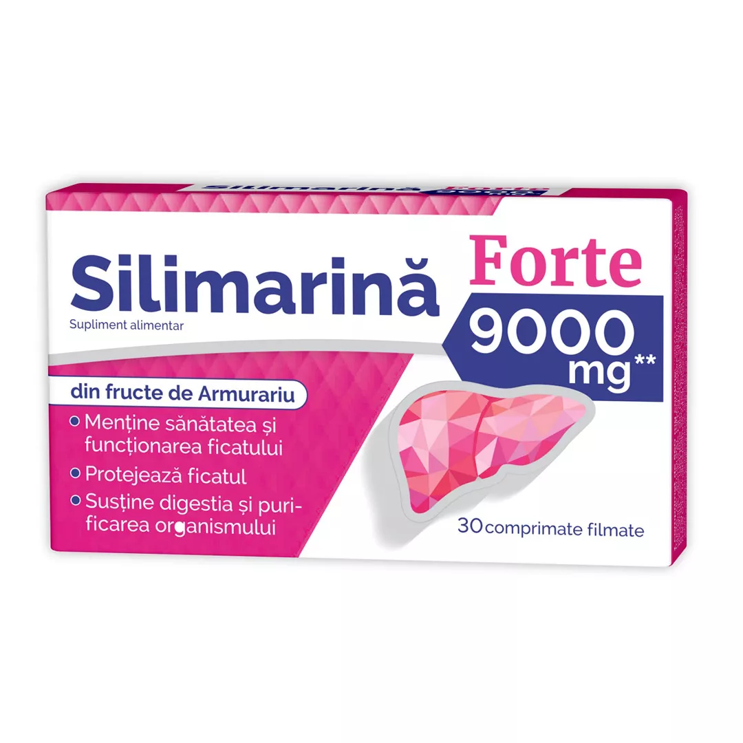 Silimarina Forte 9000 mg, 30 comprimate, Natur Produkt, [],farmaciabajan.ro