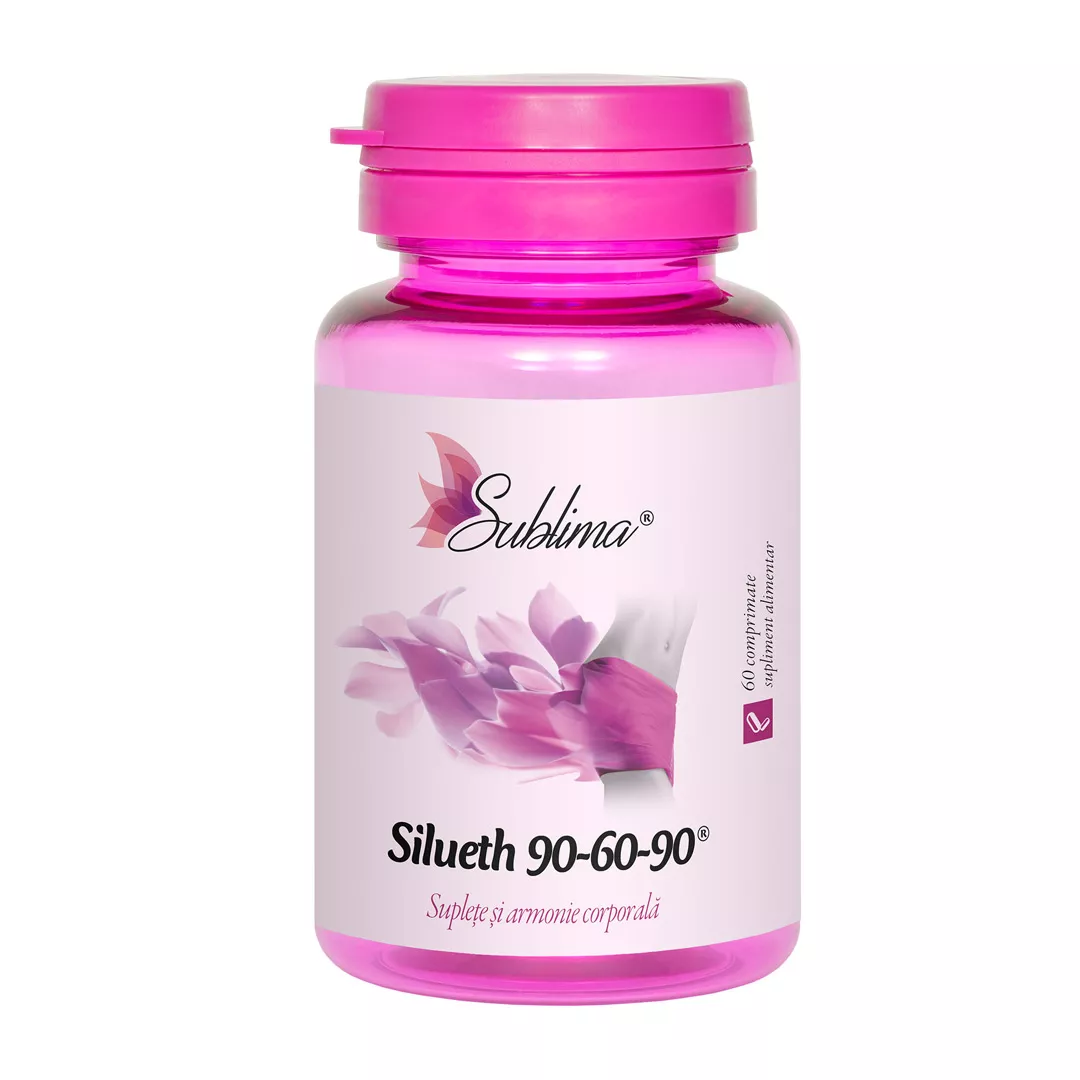 Silueth 90-60-90 Sublima, 60 comprimate, Dacia Plant, [],https:farmaciabajan.ro