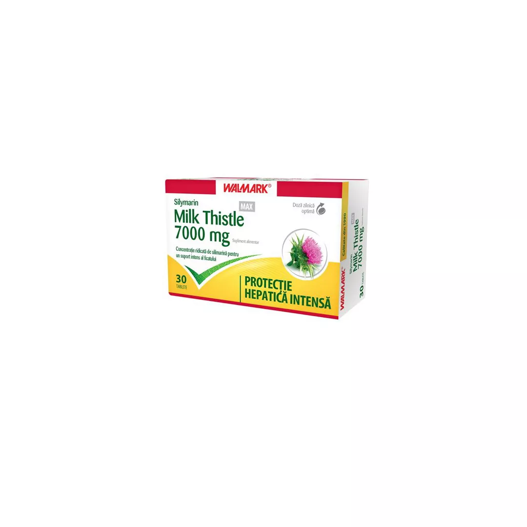 Silymarin Milk Thistle MAX 7000 mg, 30 comprimate fimate, Walmark, [],farmaciabajan.ro