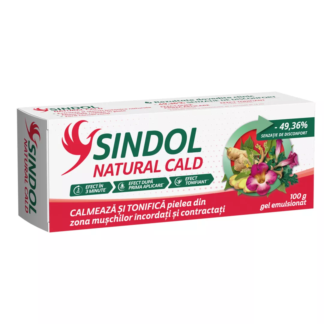 Sindol natural cald gel emulsionat, 100 g, Fiterman Pharma, [],farmaciabajan.ro