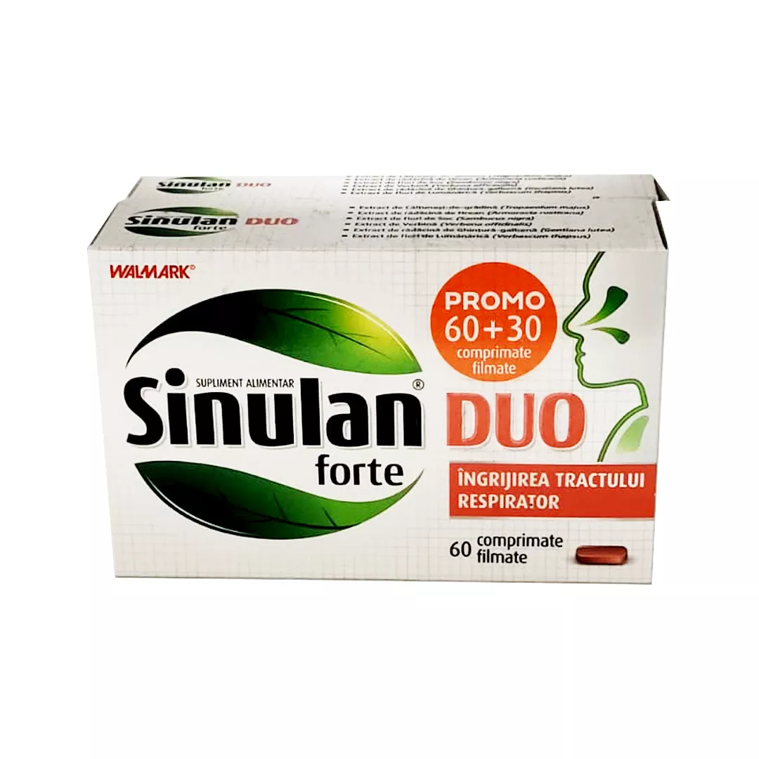 Sinulan Duo Forte, 60 tablete, Walmark, [],farmaciabajan.ro