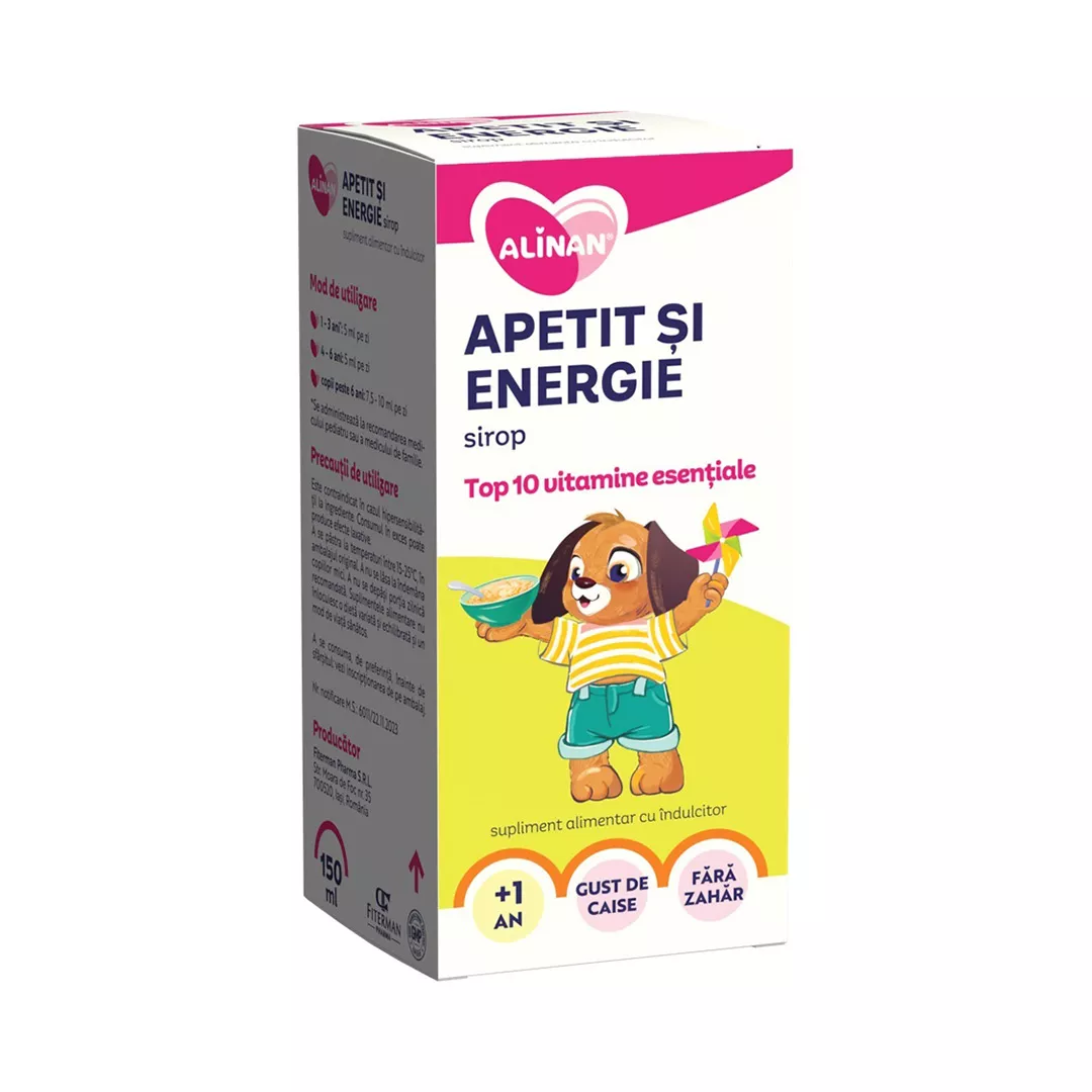 Sirop apetit si energie, 150 ml, Alinan, [],farmaciabajan.ro