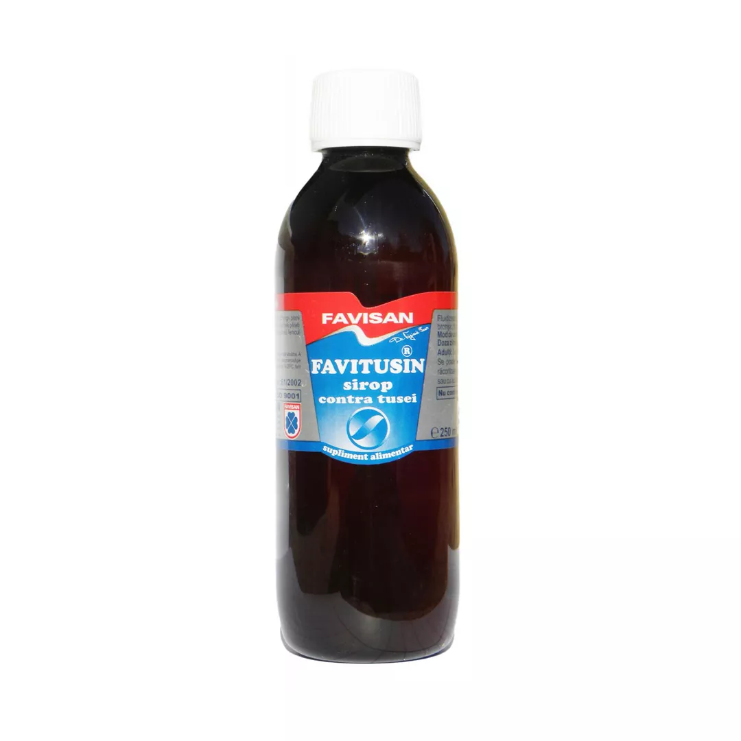 Sirop contra tusei FaviTusin, 250 ml, Favisan, [],farmaciabajan.ro