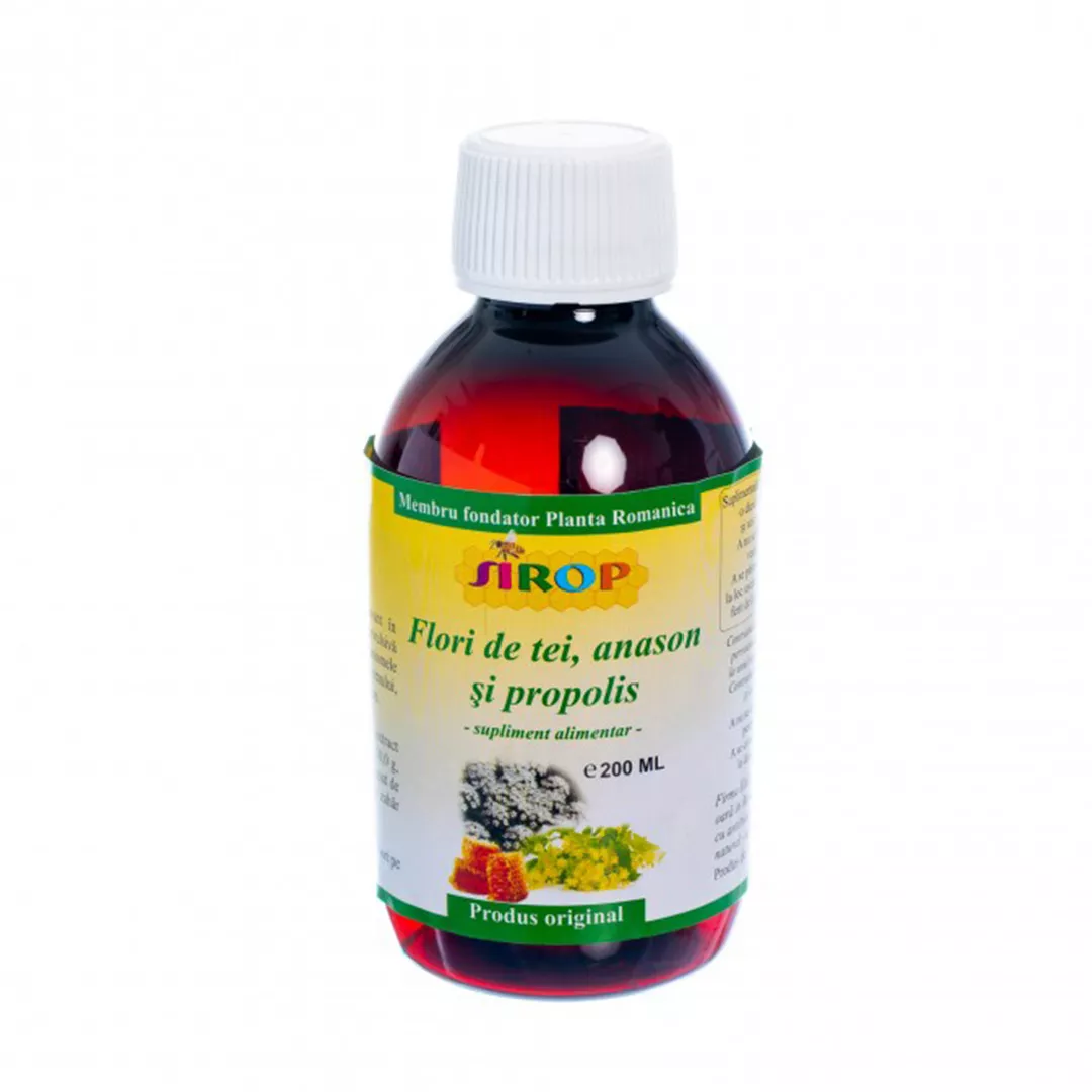 Sirop din flori de tei, anason si propolis, 100 ml, Elidor, [],farmaciabajan.ro