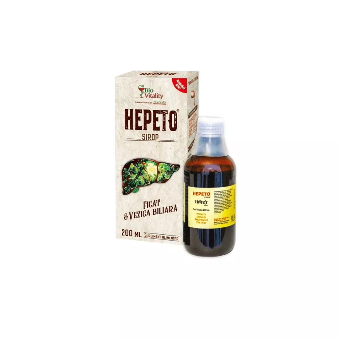 Sirop Hepeto, 200 ml, Bio Vitality, [],farmaciabajan.ro
