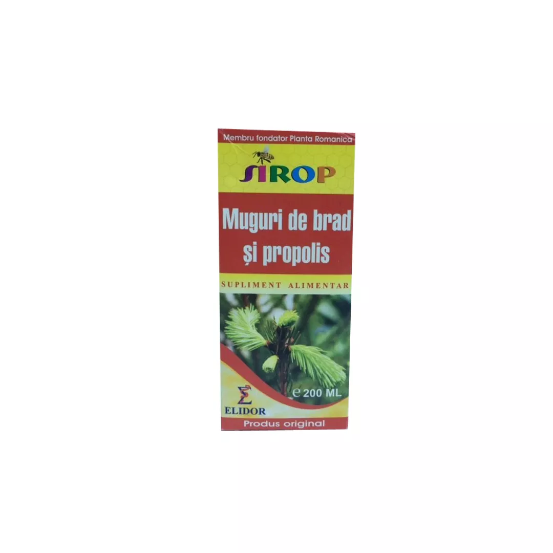Sirop muguri brad si propolis, 200 ml, Elidor, [],farmaciabajan.ro