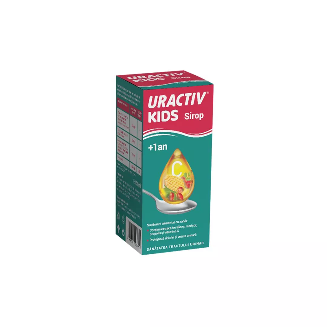 Sirop Uractiv Kids 1+, 150 ml, Terapia, [],https:farmaciabajan.ro