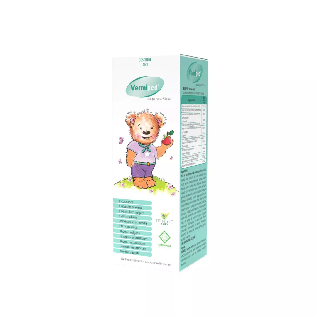 Sirop Vermiped, 150ml, Dr. Phyto, [],farmaciabajan.ro