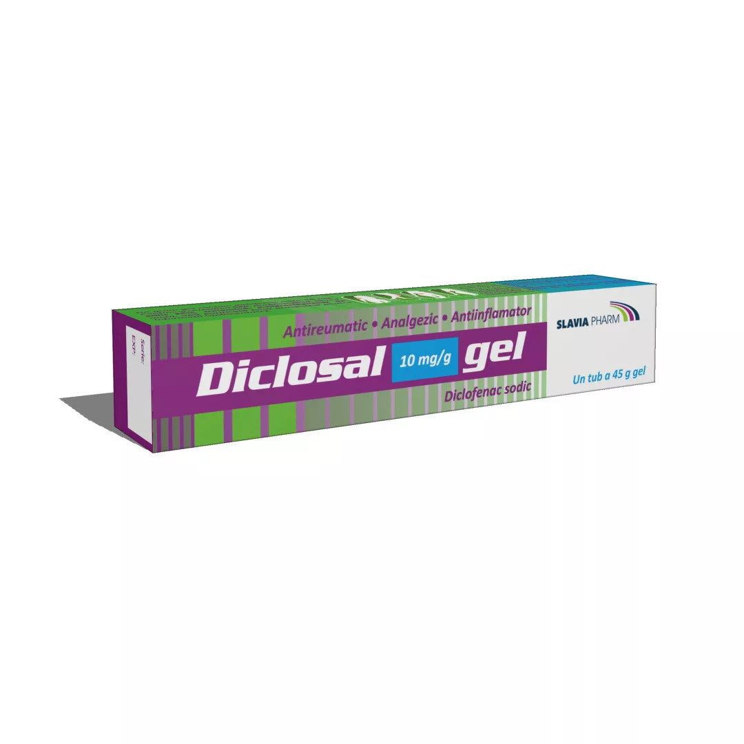 Slavia diclosal gel 10mg/g, 45 g, [],farmaciabajan.ro