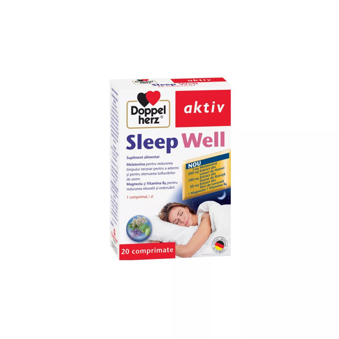 Sleep Well, 20 comprimate, Doppelherz, [],farmaciabajan.ro