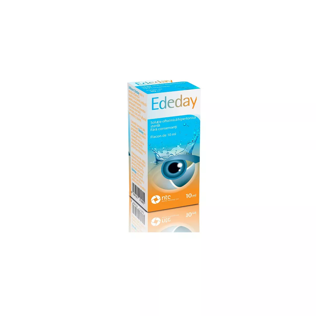 Solutie oftalmica hipertonica sterila Ededay, 10 ml, NTC, [],farmaciabajan.ro
