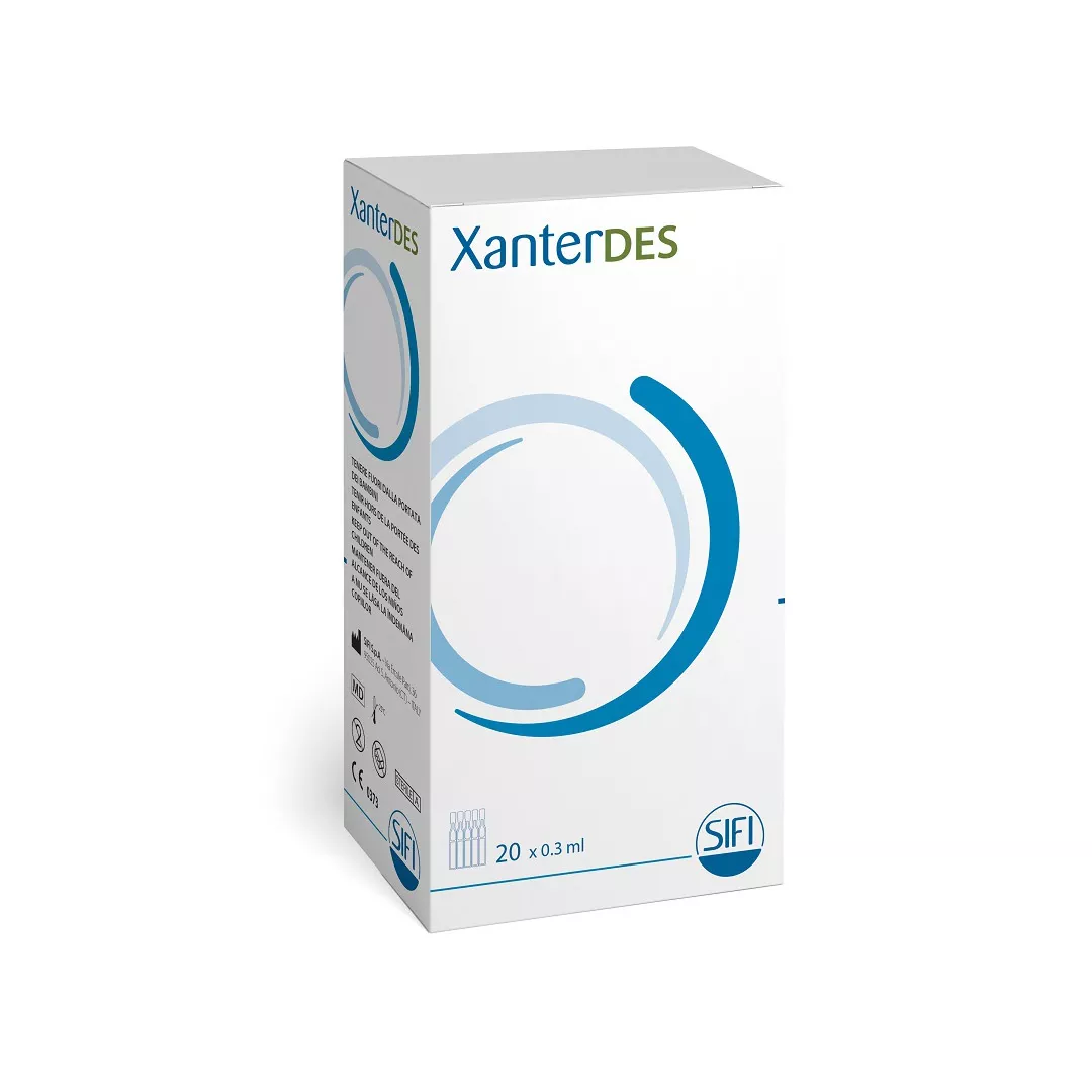 Solutie oftalmica Xanterdes, 20 flacoane monodoza x 0.3 ml, SIFI, [],farmaciabajan.ro