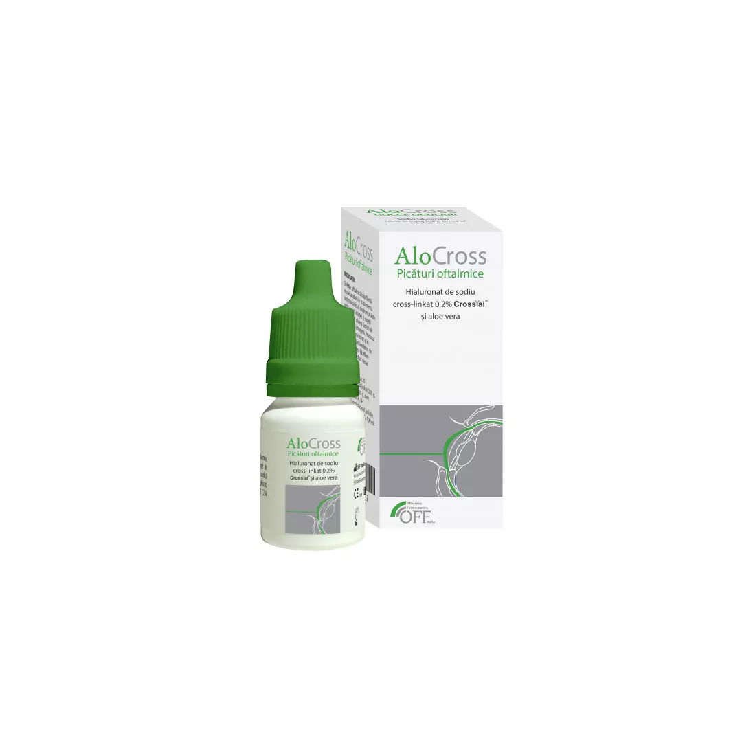 Solutie oftalmica lubrifianta AloCross, 8 ml, OFF Italia, [],farmaciabajan.ro