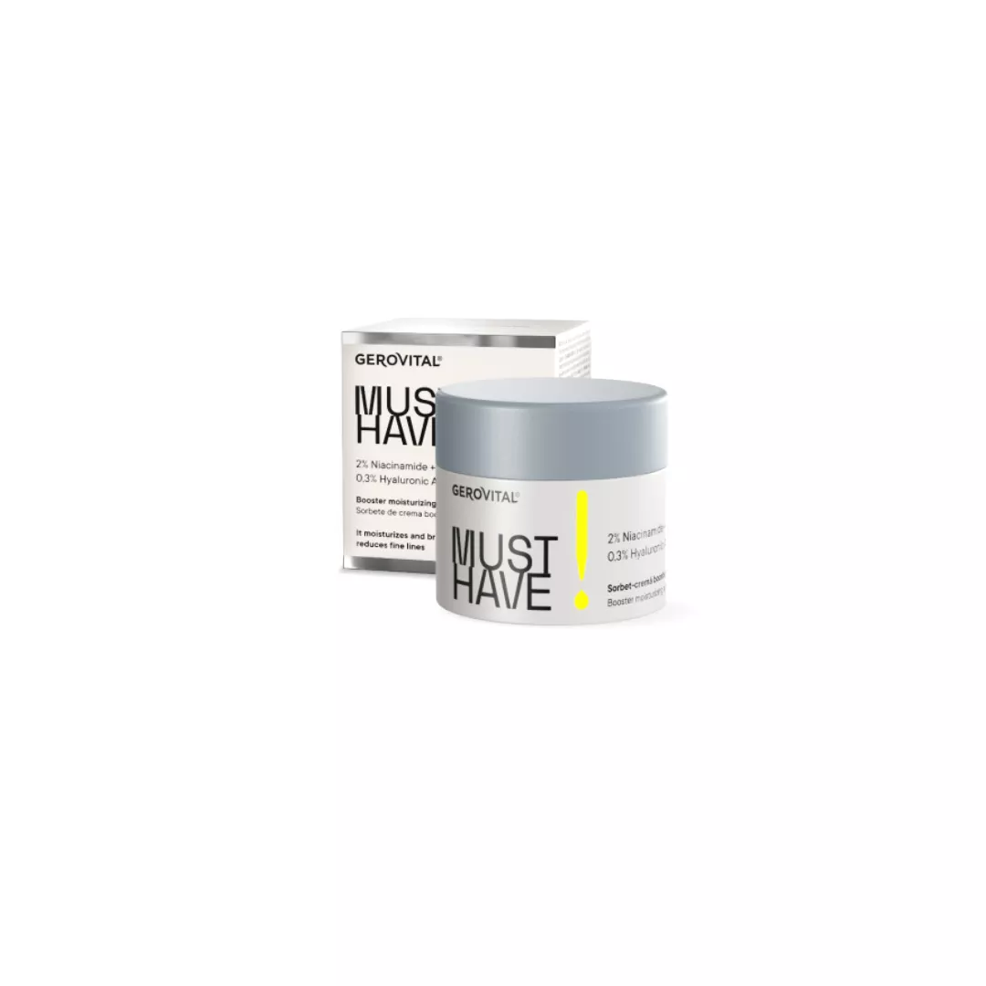 Sorbet-Crema booster hidratare 2% niacinamida, Must Have, 30 ml, Gerovital, [],farmaciabajan.ro