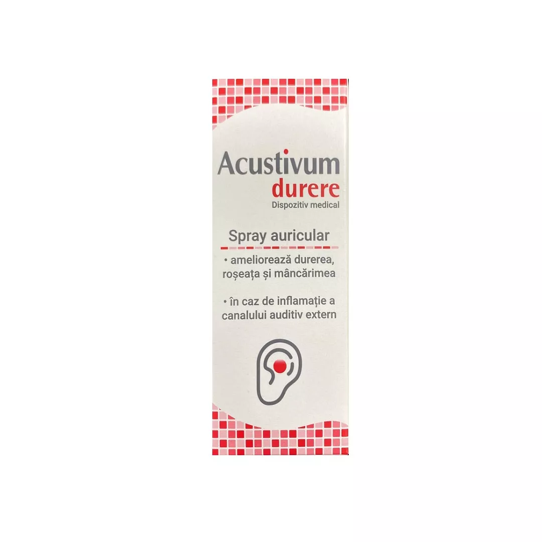 Spray auricular Acustivum durere, 20 ml, Zdrovit, [],https:farmaciabajan.ro