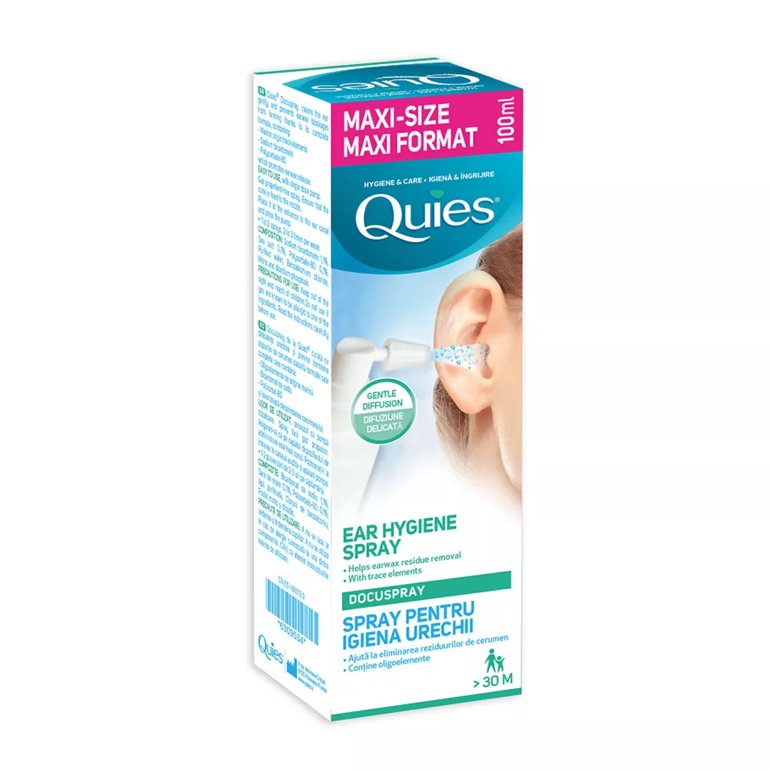 Spray auricular bazat pe elemente marine Docuspray, 100 ml, Quies, [],farmaciabajan.ro