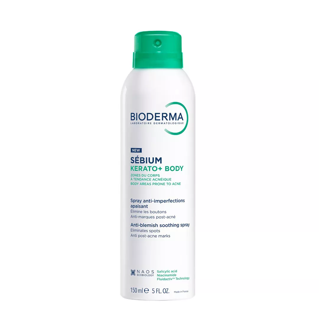 Spray calmant anti-imperfectiuni pentru corp Sebium Kerato+ Body, 150 ml, Bioderma, [],farmaciabajan.ro