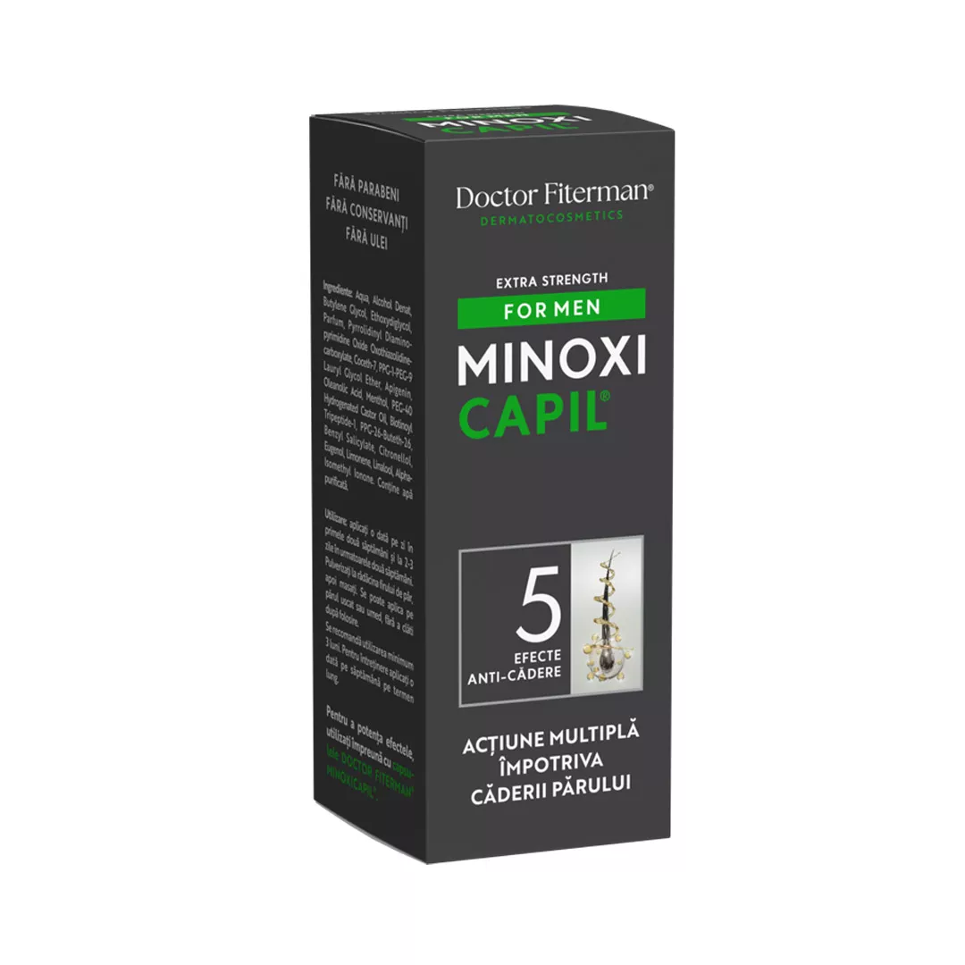 Spray impotriva caderii parului pentru barbati Minoxicapil Men, 60 ml, Doctor Fiterman, [],farmaciabajan.ro