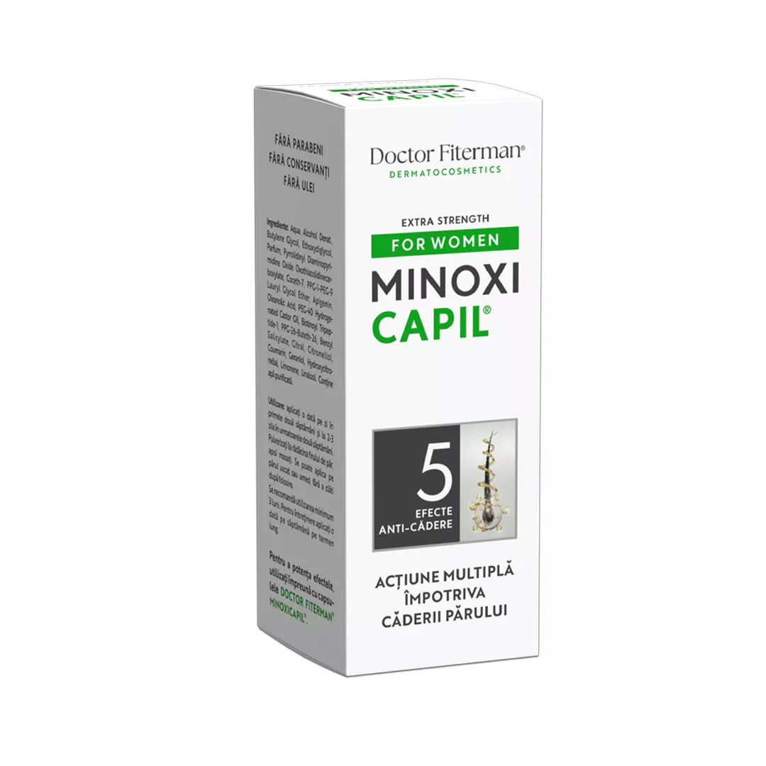 Spray impotriva caderii parului pentru femei Minoxicapil Women, 60 ml, Doctor Fiterman, [],farmaciabajan.ro