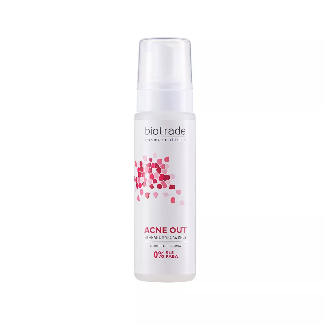 Spuma de curatare pentru ten acneic Acne Out, 150 ml, Biotrade, [],farmaciabajan.ro